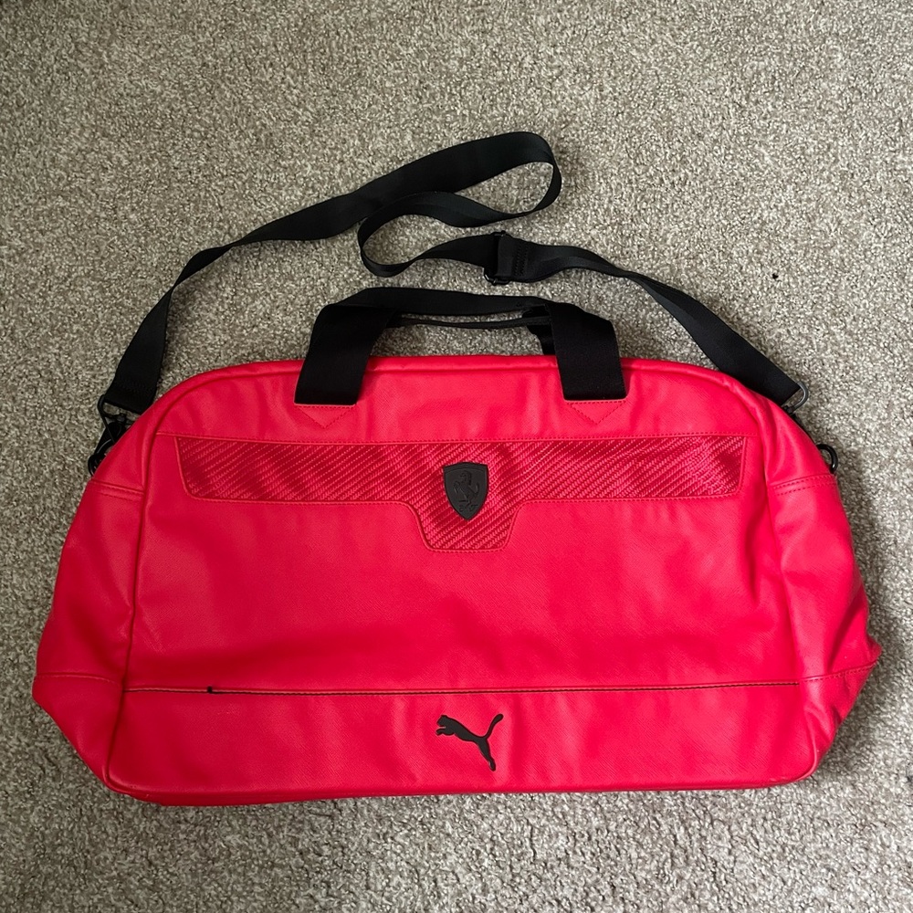 Ferrari X Puma LS3 Weekender Red Large Bag Faux Leather- 32L